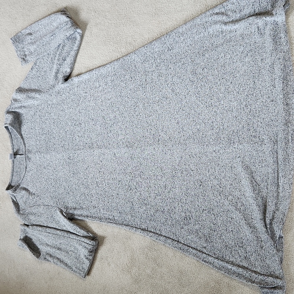 Old Navy Heathered Gray Super Soft Swing Dress-Medium